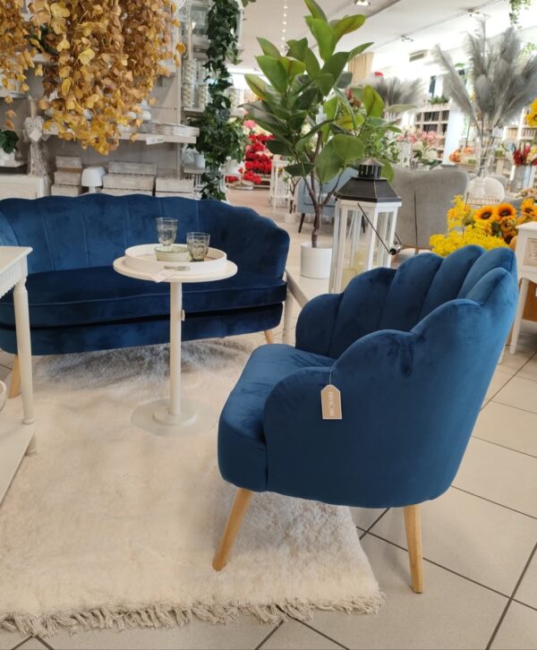 POLTRONA CONCHIGLIA BLU 76*69*86CM - immagine 3