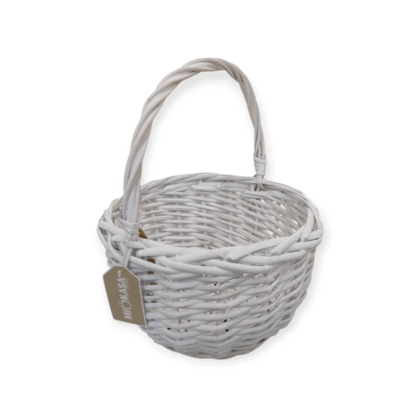 Cestino White Intrecciato con Manico 26*32*20cm
