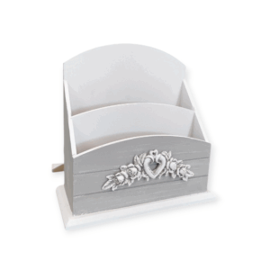 Portalettere Romantic Grey 19*8,5*H.20,5cm
