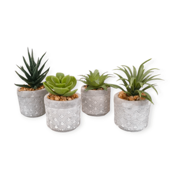 Set 4 Vasetti Mini Cement 5,5*5,5*H.10cm
