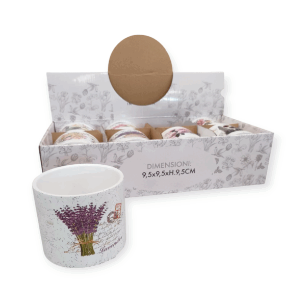 Set 8 Portavasi con Piedini Vintage 9,5*9,5*H.9,5cm - immagine 2