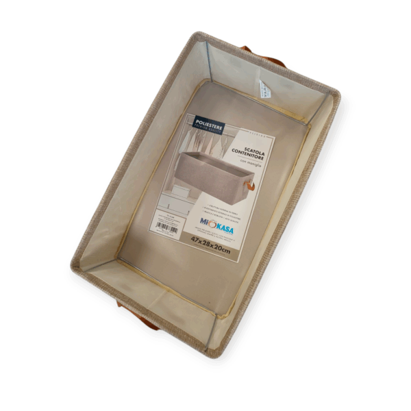 Scatola Contenitore poly con Maniglie 47*28*H.20cm (3Colori) - immagine 3