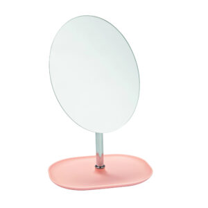 Specchio Rotante per Trucco 3D Magnifier Rosa Metal/ABS