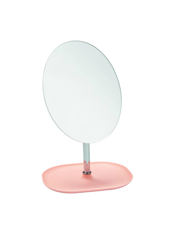 Specchio Rotante per Trucco 3D Magnifier Rosa Metal/ABS