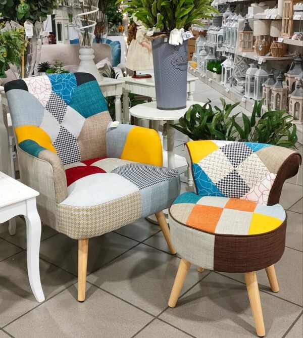 Poltroncina Parigi Patchwork 45*47*H.61cm - immagine 2