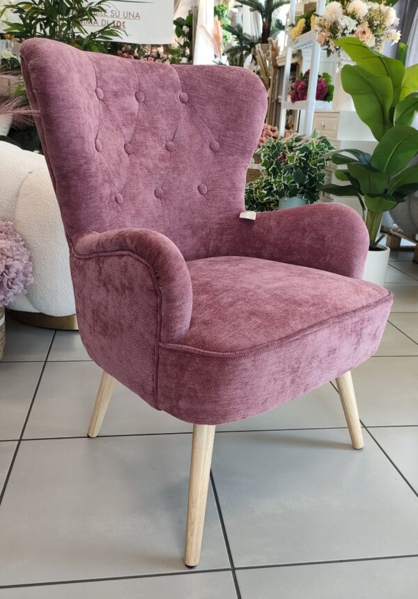 Poltrona Trapuntata Classic Vinaccia 67*71*90Cm - immagine 3
