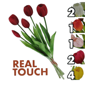 Bush Tulipani Jolie 5Fiori 5colori 39,5cm