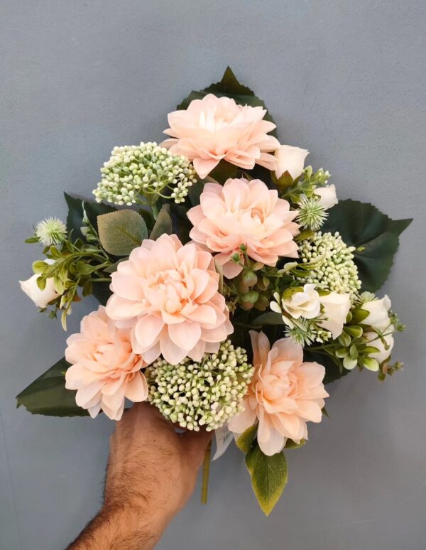 Bush 12 Fiori Dalia e Boccioli Glance H.48cm (3colori) - immagine 2
