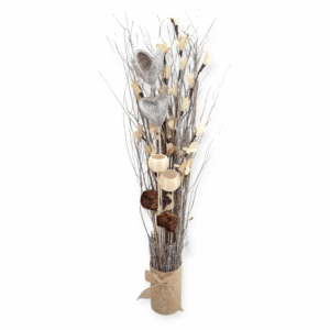 Bouquet Decorativo Da Terra Rami e Fiori Secchi H.90cm