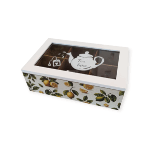 Scatola Porta Te 6 scomparti Fruit Limoni 24*16*H.7cm