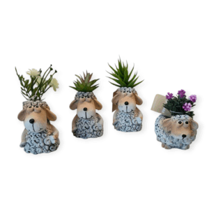 Set 4 Vaso mini Pecorella 8,5*6,5*H.10,5cm