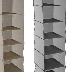 Appendino organizer armadio salvaspazio 6 mensole pieghevole conservazione biancheria 30*30*H.120