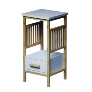MOBILETTO 1 RIPIANO WHITE BAMBOO 38*38*61,5CM