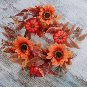 Ghirlanda Autunnale Zucche Girasoli 30cm