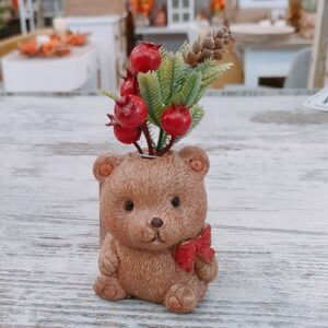 Vasetto Orsetto Sitting Xmas 6*6*H.13cm